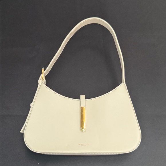 DeMellier Handbags - DeMellier Off-White Tokyo Small Shoulder Bag with Gold Hardware
